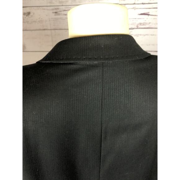 West End Blazer striped in black one button closing lined size 42 - Picture 11 of 12